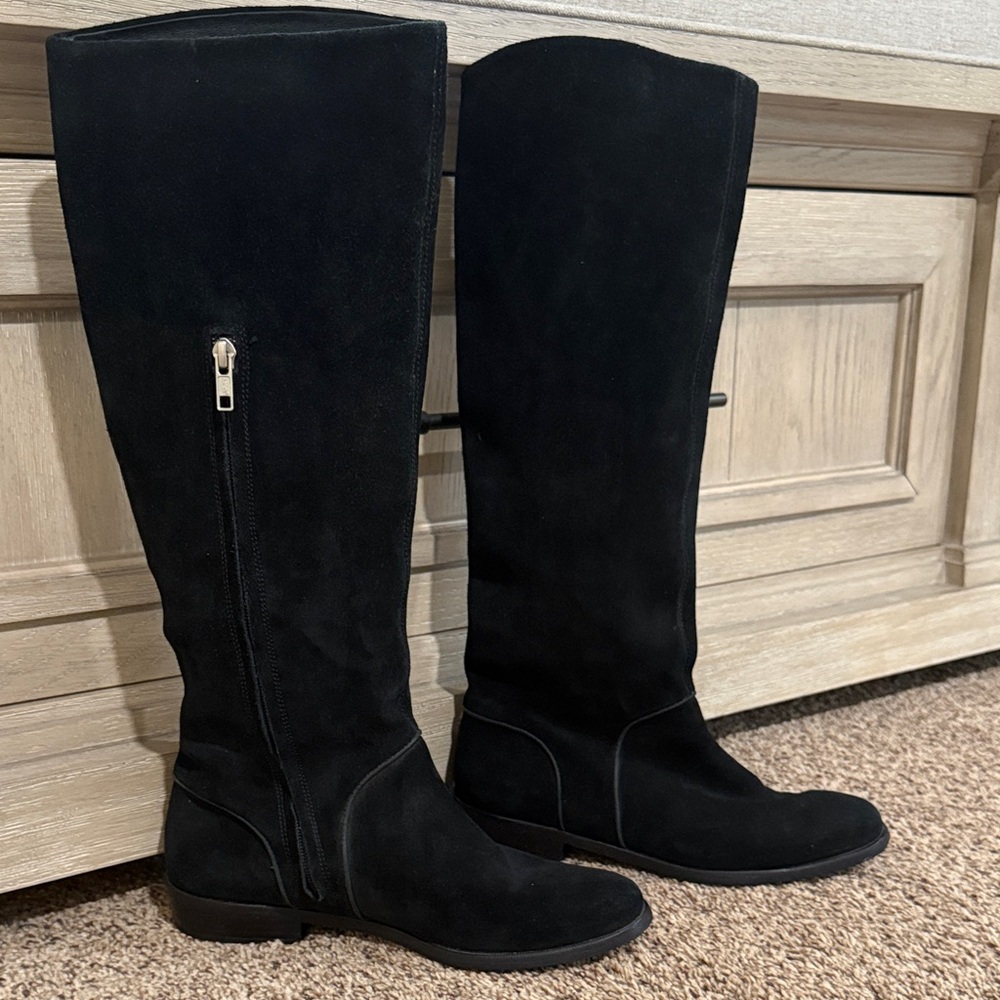 LN UGG Black RIDING BOOTS Over the Knee Boots SIZE 9